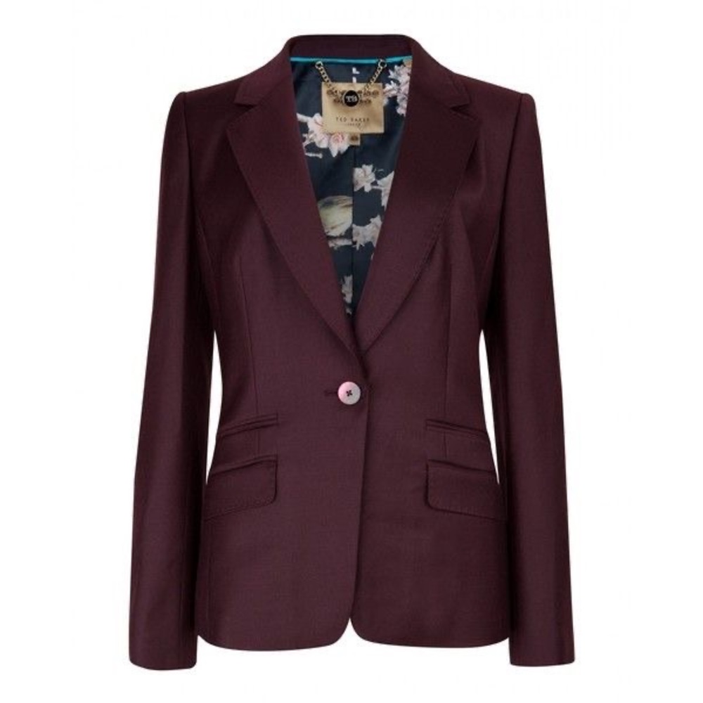 Ted Baker London Wool Pira Blazer Plum Size 0